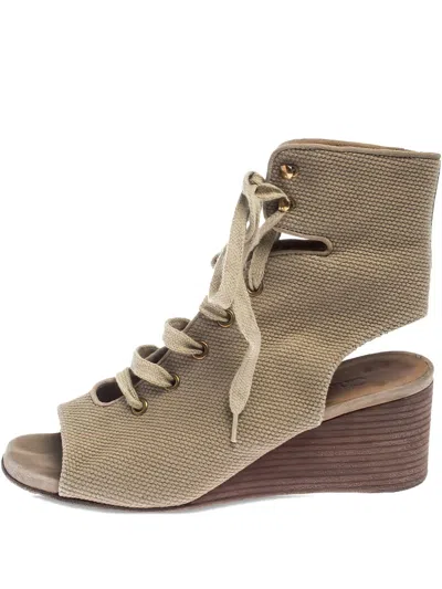 Pre-owned Chloé 55mm Lace-up Wedge Sandals