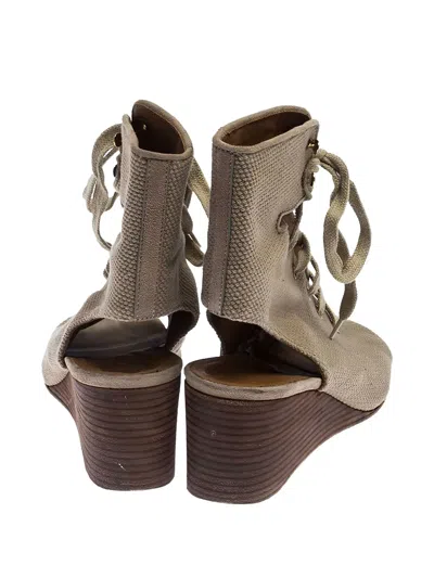 Pre-owned Chloé 55mm Lace-up Wedge Sandals