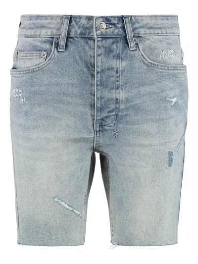 Ksubi Denim Bermuda Shorts In Blue