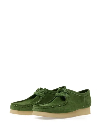 Clarks Originals Wallabee 2604 Suede Shoes In Green