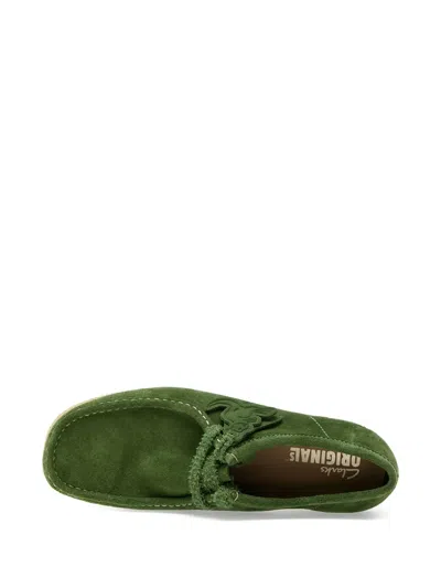 Clarks Originals Wallabee 2604 Suede Shoes In Green