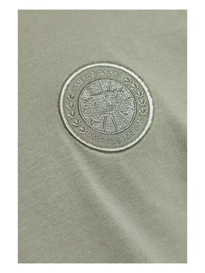 Canada Goose Arctic Program Embroidered Cotton T-shirt In Green