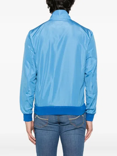 Kiton Zip-fastening Ripstop Jacket In Blue