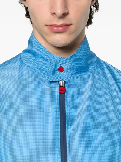 Kiton Zip-fastening Ripstop Jacket In Blue