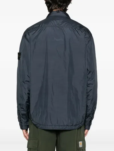 Stone Island Light Jacket Clothing In Blue