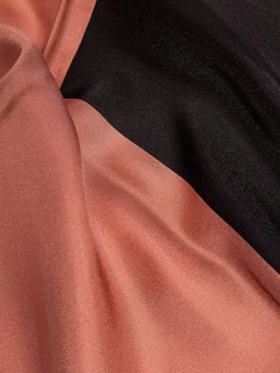 Lanvin Silk Two-tone Scarf In Brown