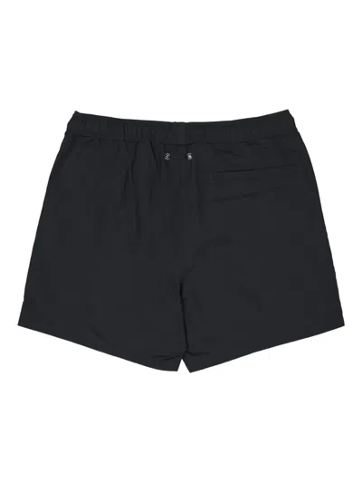 K-way Olivier Elastic Waistband Back Pocket Shorts In Black