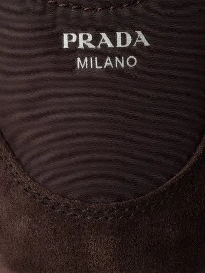 Prada Collapse Suede Ballet Flats