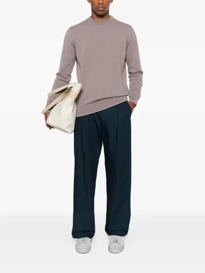 Eleventy Cashmere Crew-neck Sweater In Gray