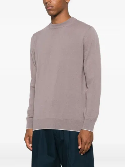 Eleventy Cashmere Crew-neck Sweater In Gray