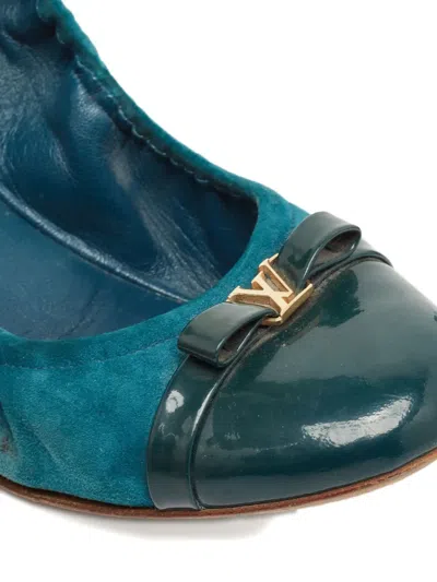 Pre-owned Louis Vuitton Elba Suede Ballet Flats