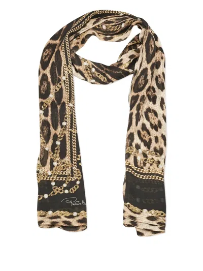 Pre-owned Roberto Cavalli Vintage Leopard-print Scarf