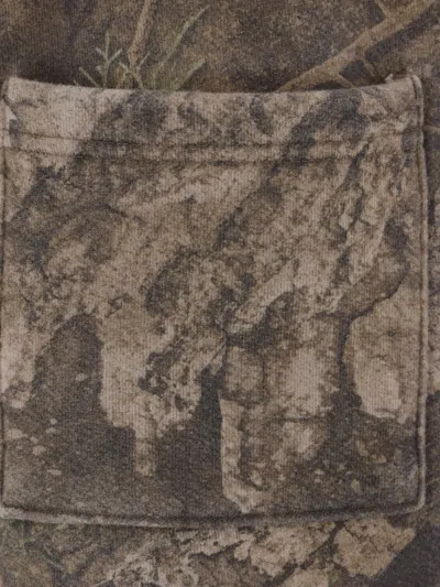 Cole Buxton Real Tree Camouflage Jersey Shorts In Gray