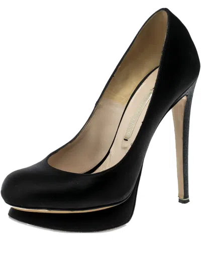 Pre-owned Nicholas Kirkwood 125mm Satin Platform Pumps