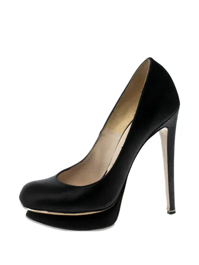 Pre-owned Nicholas Kirkwood 125mm Satin Platform Pumps
