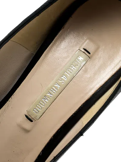 Pre-owned Nicholas Kirkwood 125mm Satin Platform Pumps
