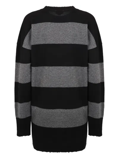 Stella Mccartney Relaxed Fit Dress With Bold Stripes In Black