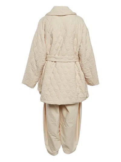 Pre-owned Mii Quilted Wrap Jacket And Trousers Set