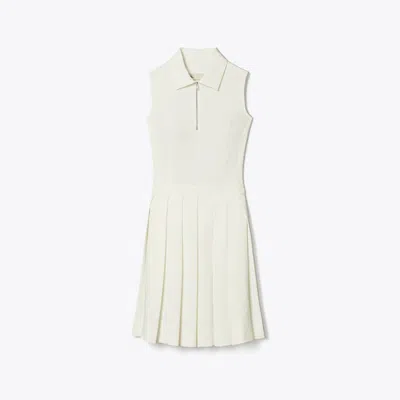 Tory Burch T Monogram Jacquard Pleated Golf Dress