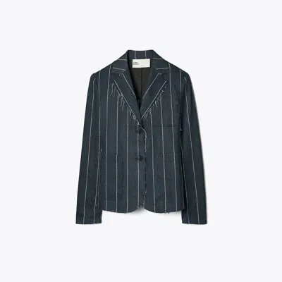 Tory Burch Striped Cotton Blazer