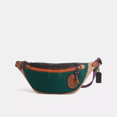 Coach Restored Rivington Belt Bag In Signature Canvas With  Patch