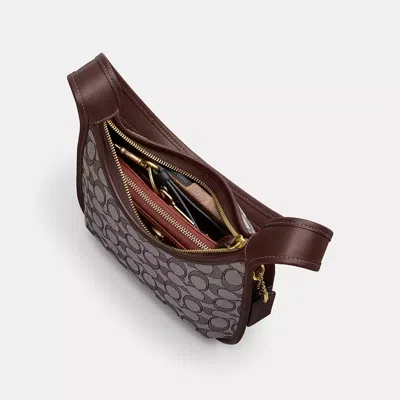 Coach Curve Zip Bag In Signature Jacquard
