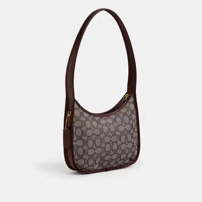 Coach Curve Zip Bag In Signature Jacquard