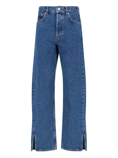 Anine Bing Denim Straight-leg Jeans In Blue