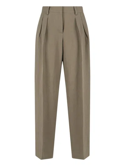 The Frankie Shop 'daytona' Wide Pants In Brown