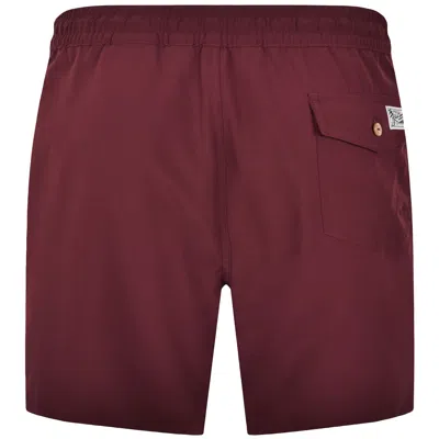 Ralph Lauren Traveller Swim Shorts Red Wine In Red