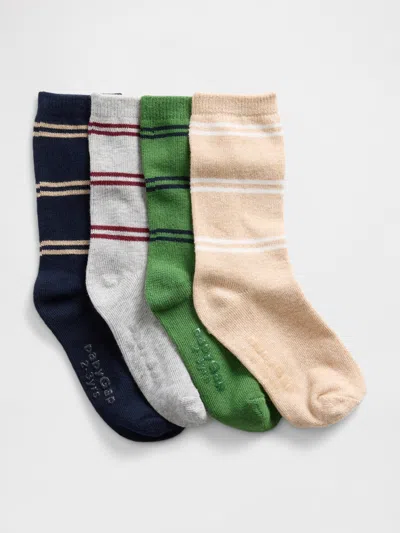 Gap Baby & Toddler Crew Socks (4-pack) In Green