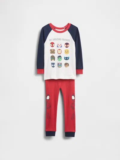 Gap Baby & Toddler Marvel Organic Brushed Cotton Pj Set In Red