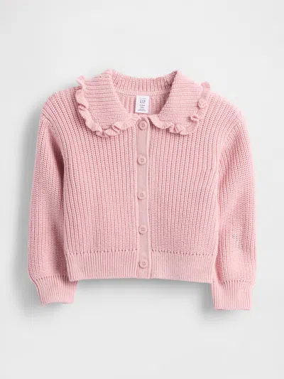 Gap Baby & Toddler Collared Cardigan Sweater In Pink