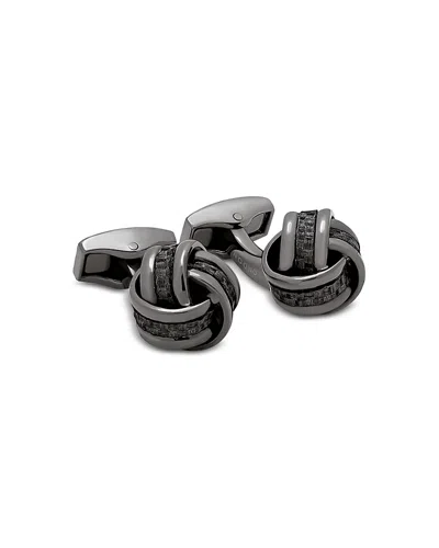 Tateossian Signature Knot Cufflinks In Metallic