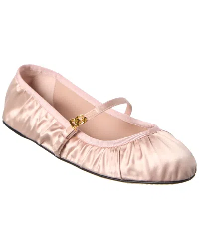 Dolce & Gabbana Dg Logo Satin Flat In Pink