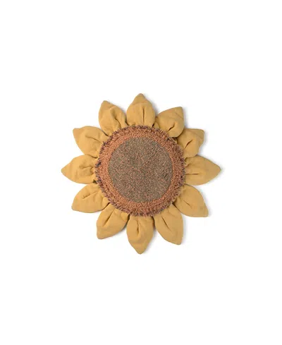 Lorena Canals Floor Sunflower Cushion In Yellow