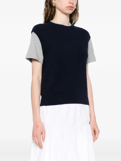 Sandro Layered T-shirt In Black