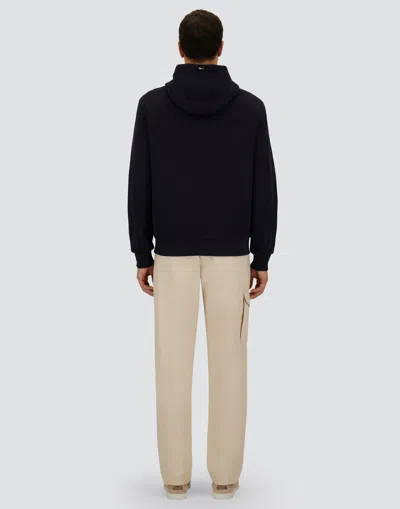 Herno Resort Jacket In Knit Effect Interlock And Travel Nylon Ponente In Blue