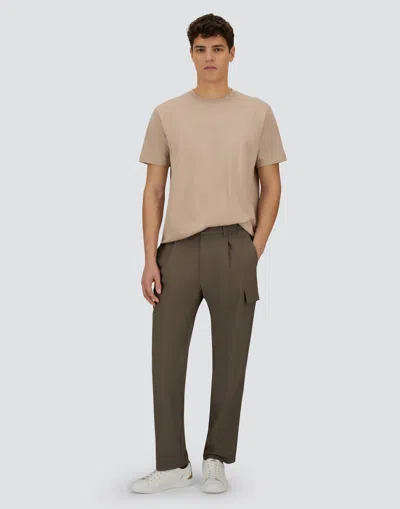 Herno Resort Cargo Trousers In Nylon Comfort Stretch In Brown