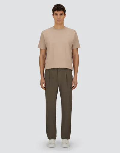 Herno Resort Cargo Trousers In Nylon Comfort Stretch In Brown