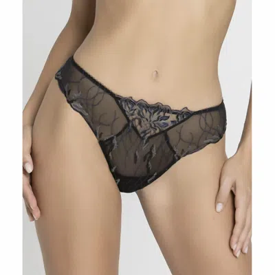 Lise Charmel Les Nuit Chic Thong In Nuit Argent In Black