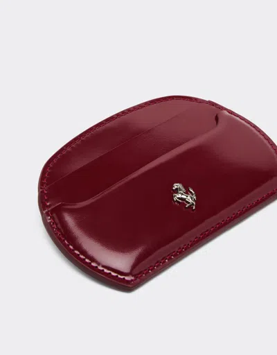 Ferrari Dino Glossy Leather Card Holder