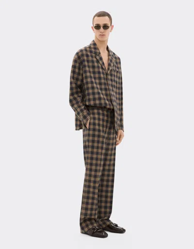 Ferrari Tartan Wool Chinos