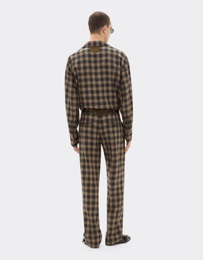 Ferrari Tartan Wool Chinos