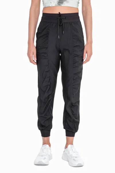 Mono B Ruched Front Joggers In Black