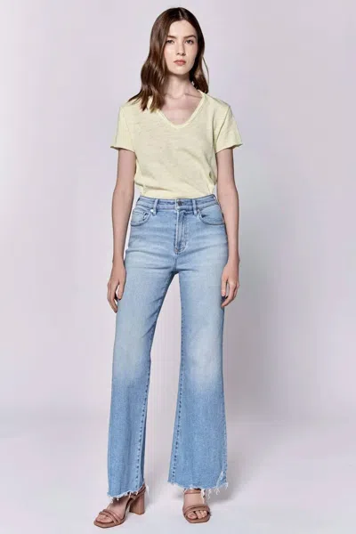 Dear John Denim Fiona High-rise Wide Leg Jeans In Sarasota In Blue