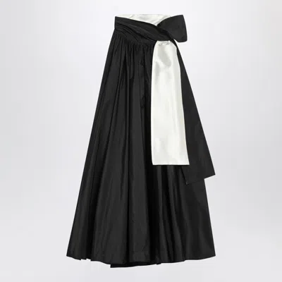 Max Mara Pianoforte Sleeveless Dress In Black Taffeta Women In Black