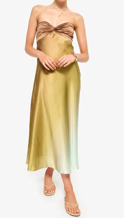 Cami Nyc Aveiro Strapless Dress In Oasis Ombre In Multi