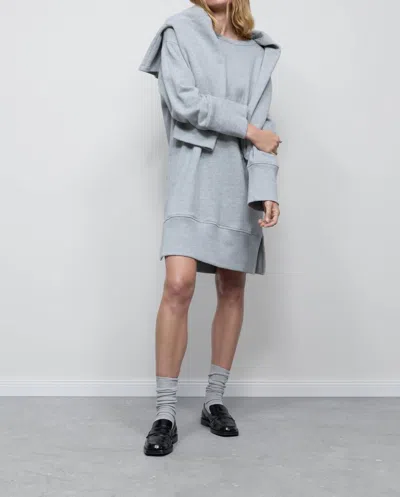 Closed Women's Jersey Dress In Light Grey Melange In Gray
