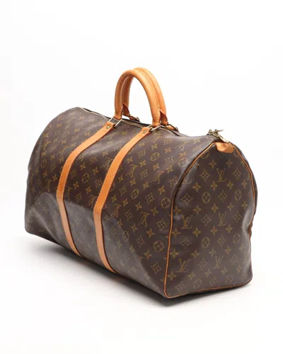 Pre-owned Louis Vuitton Monogram Keepall 50 Weekend Bag